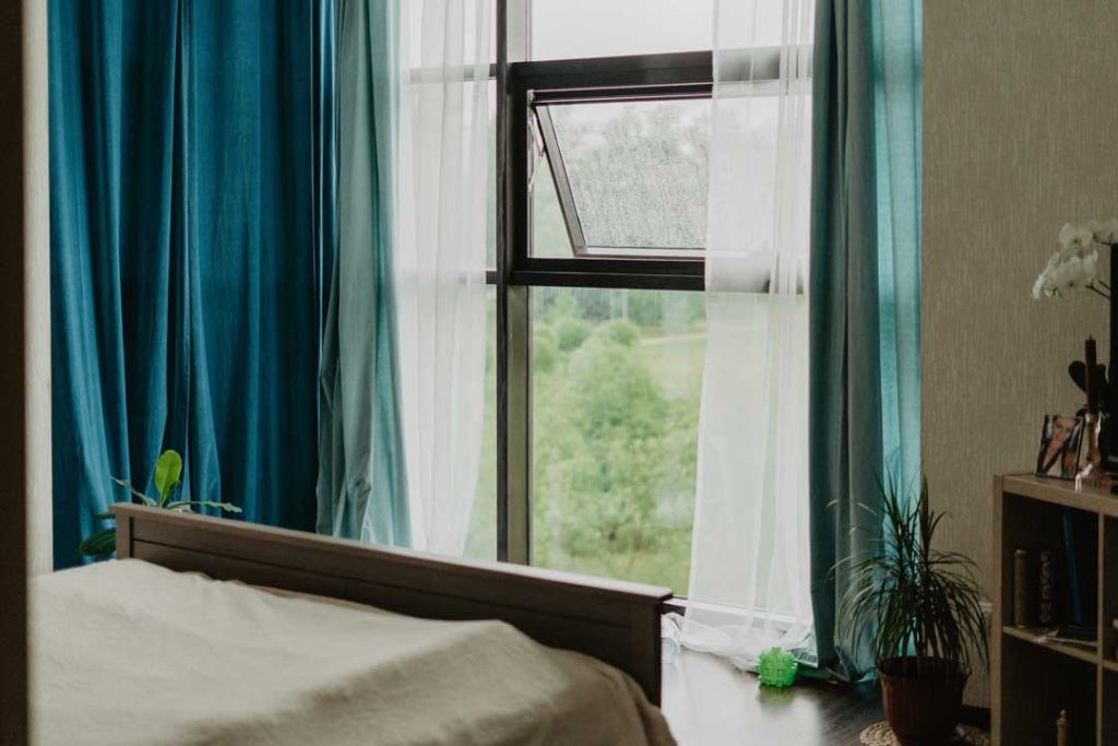 Open windows cooling home overnight
