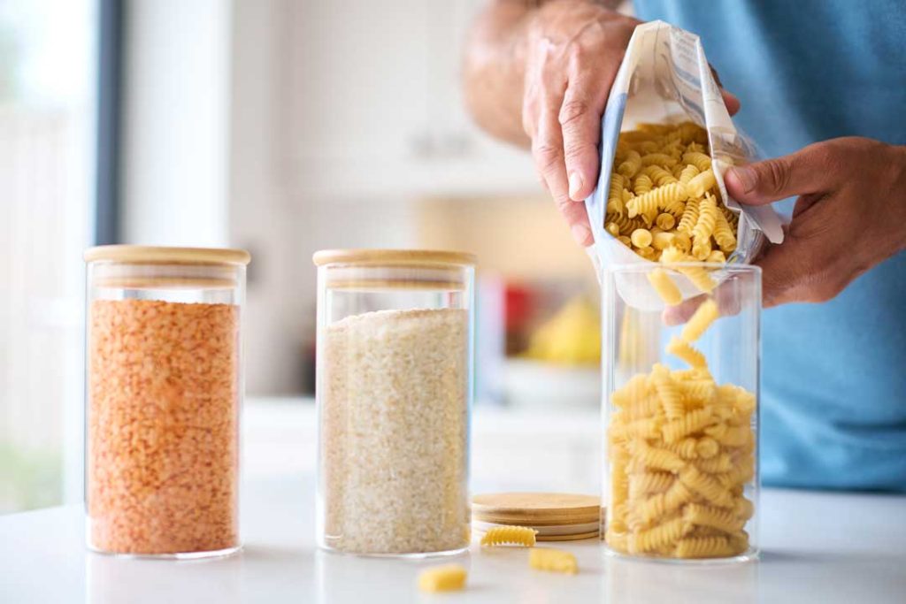 Airtight storage containers used for neat and pest-free pantry organization