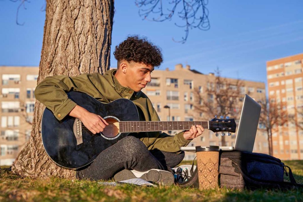 Teen enjoying screen-free activities
