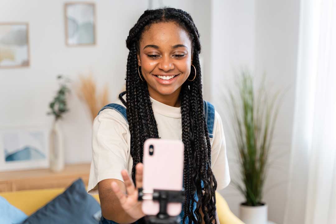 Instagram creator making a Reel for 2025 content strategy