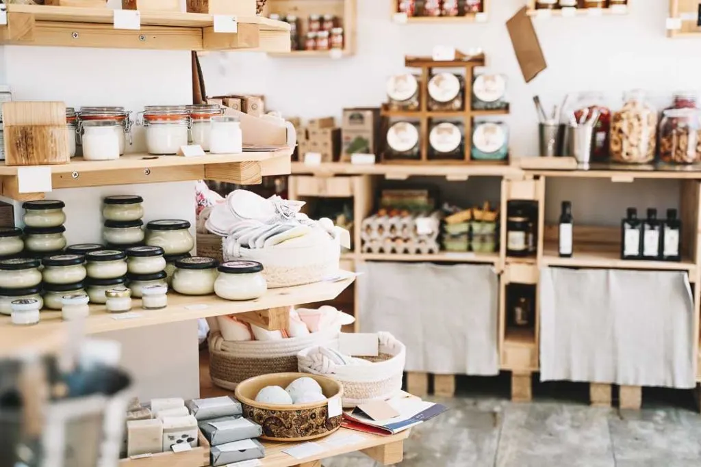 A cozy local artisan market