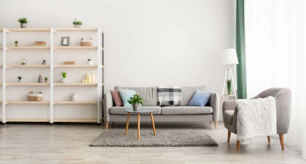 Minimalist room design with practical furniture and open space for flow