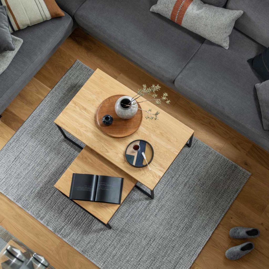 Practical coffee table with built-in storage for a cozy, functional living room