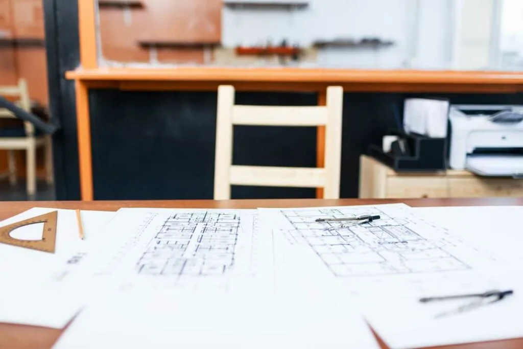 CAD rendering of a kitchen cabinet design