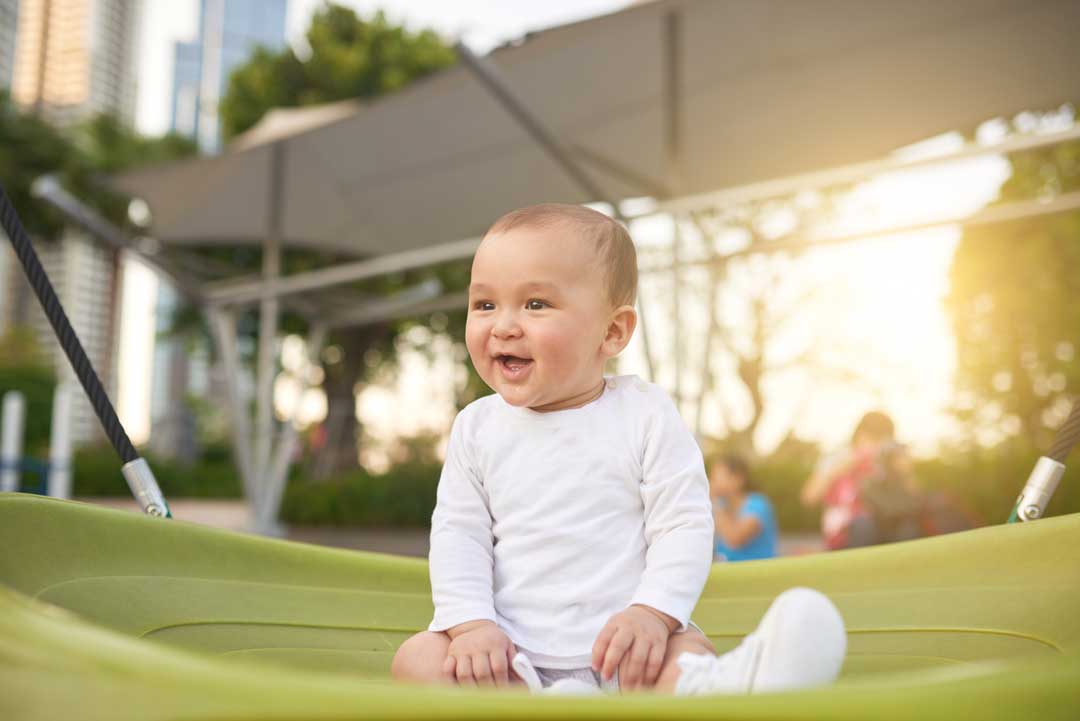 Keep baby cool in summer with fun outdoor shade play