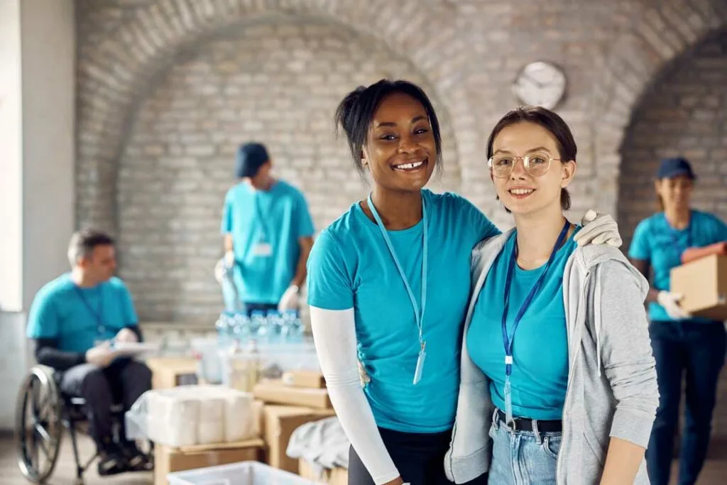Higher education students gaining hands-on experience in social work