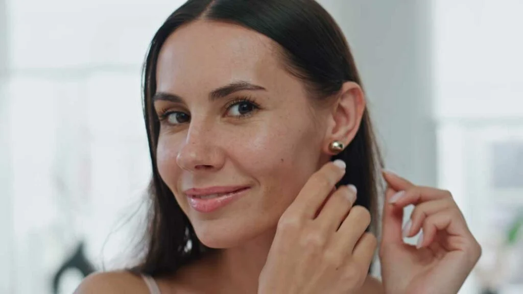 Flatback earrings suitable for remote work fashion, providing comfort during long calls