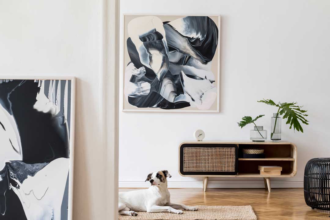 statement art for small spaces transforming a modern living room