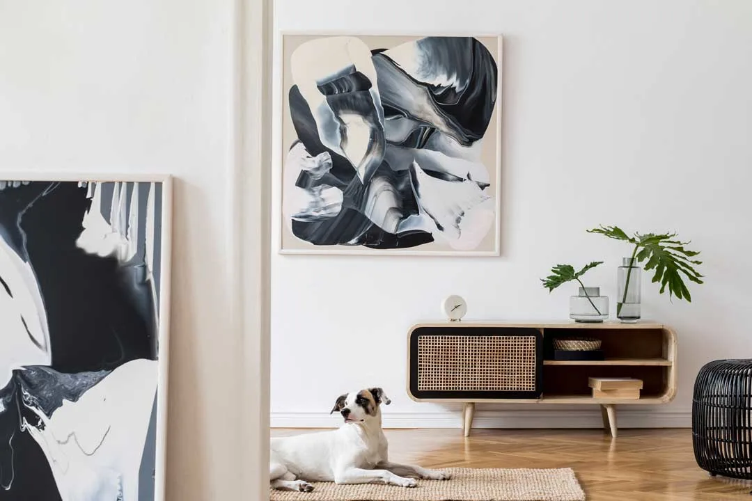 statement art for small spaces transforming a modern living room